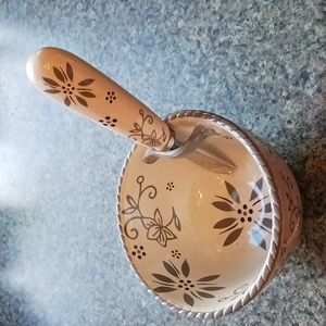 Home Small Dip Bowl and Spreader New